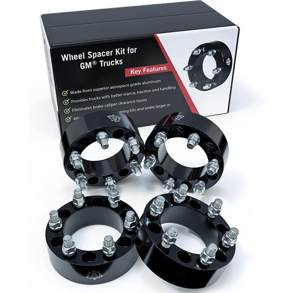 【並行輸入品】ホイールスペーサーセット 4-6ラグ2インチ 50mm ホイールセントリックアダプター...
