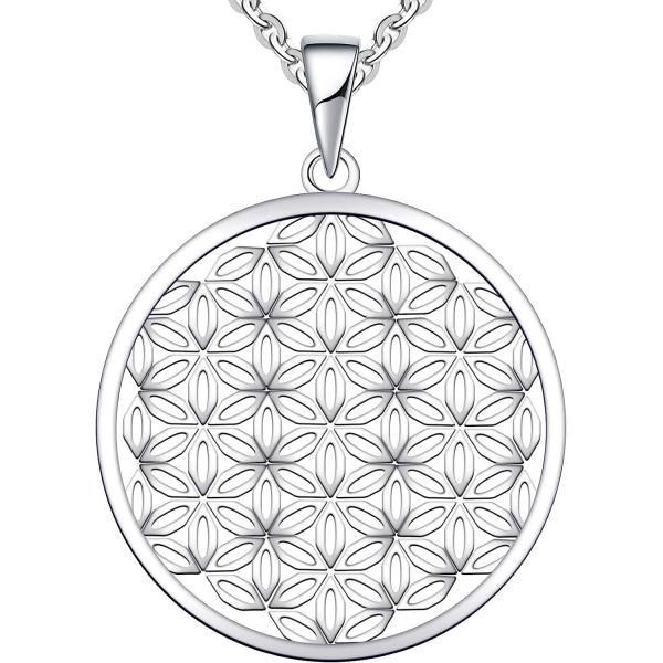 【並行輸入品】JO WISDOM フラワーオブライフ ネックレス 925スターリングシルバー ファミ...
