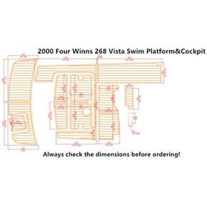 【並行輸入品】JZ 1999-2005 Four Winns 268 Vista Cruiser Swim Platform & Cockpit EV