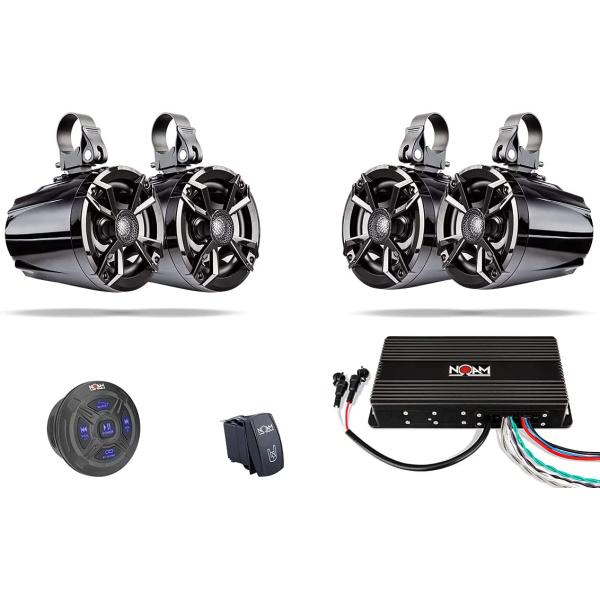 NOAM NUTV5 Quad - Marine ATV/Golf Cart/UTV Stereo ...