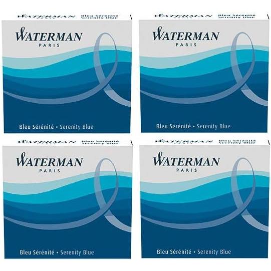 Waterman 国際インクカートリッジSerenity Blue Short（フロリダブルー） -...