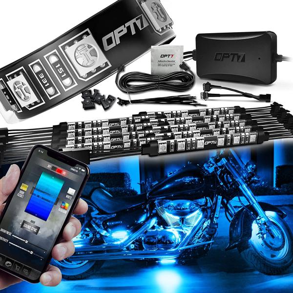 【並行輸入品】OPT7 Aura Pro Motorcycle LED Light Kit Smar...