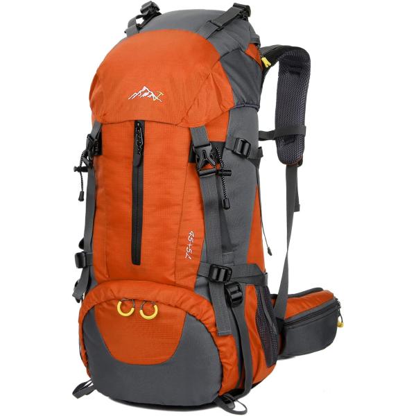 【並行輸入品】Esup ハイキングバックパック 50L 多目的キャンプバックパック レインカバー付き...