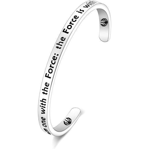 【並行輸入品】Lywjyb Birdgot スターウォーズ 引用句 ブレスレット I Am One ...