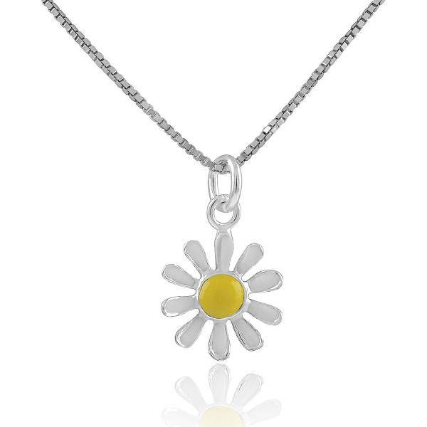【並行輸入品】スターリングシルバー デイジーフラワーネックレス　