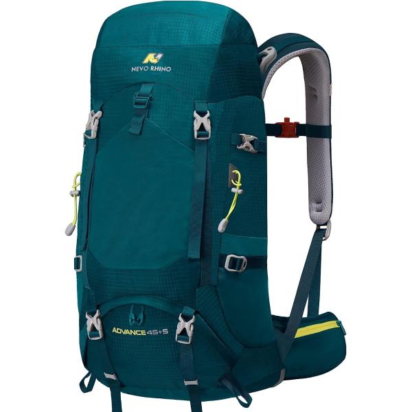 【並行輸入品】N NEVO RHINO 50L グリーン ハイキング バックパック インターナルフレ...