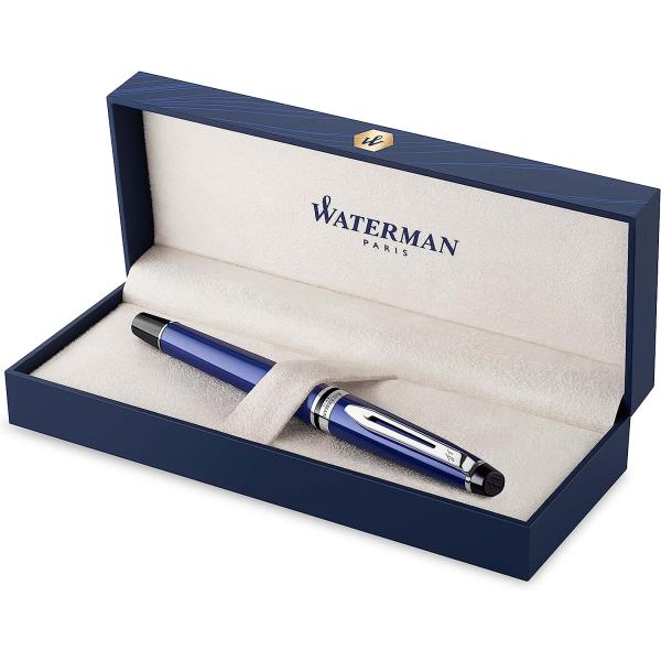 Waterman Expert Rollerball Pen  Blue with Chrome T...