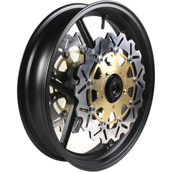 【並行輸入品】Arashiフロントホイールリムとブレーキディスクローターカワサキ Ninja ZX1...