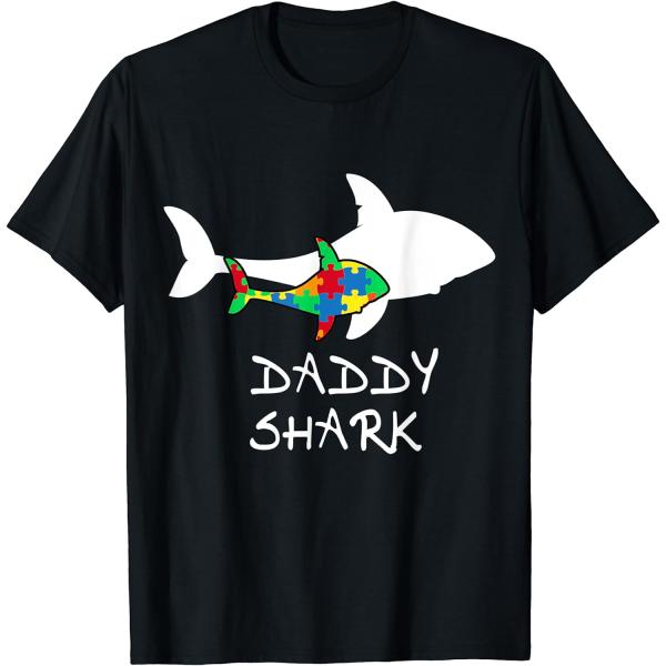 Daddy Shark Puzzle Piece Inspirational Autism Awar...