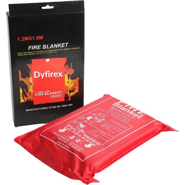 Dyfirex (ダイファリクス) ファイヤーブランケット 緊急用 47インチx71インチ XL 防...