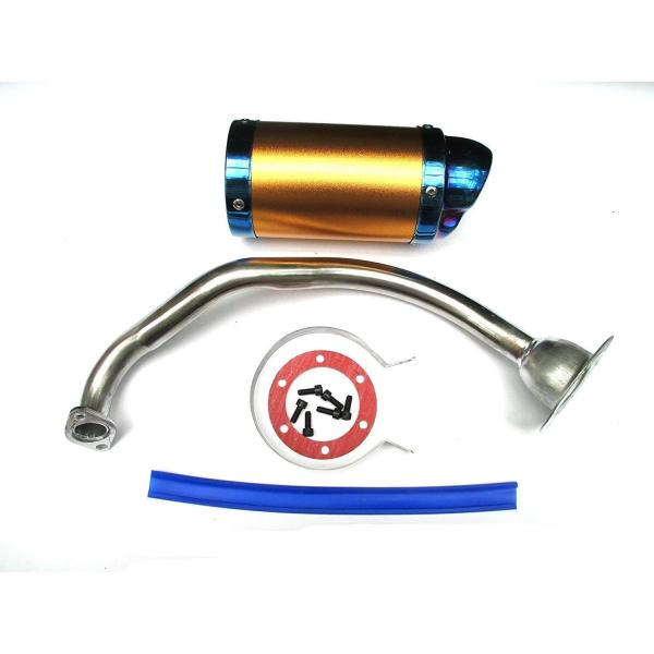 【並行輸入品】Gxcdizx Gold&amp;Blue Exhaust System Muffler fo...