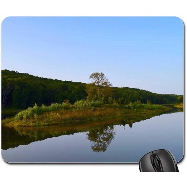 Mouse Pad - Lake Reflection Park Trees Blue Water ...