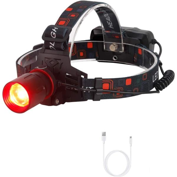 【並行輸入品】LUXJUMPER Red Light LED Headlamp Red Huntin...