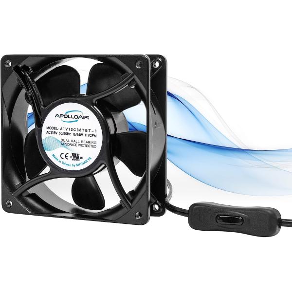 ApolloAir Small Box Fan Wall Mount  High Velocity ...