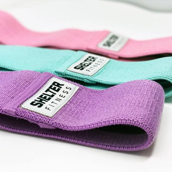 【並行輸入品】プレミアムファブリック 大臀筋バンド - 3パックセット | Shelter Fitn...