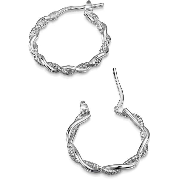 【並行輸入品】Amberta フープピアス レディース 925スターリングシルバー　