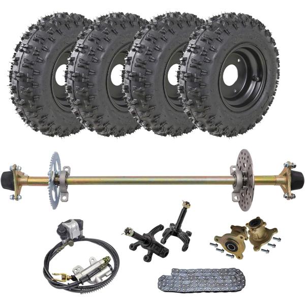 【並行輸入品】Fuerduo Go Kart Rear Axle Shaft Kit with 6i...