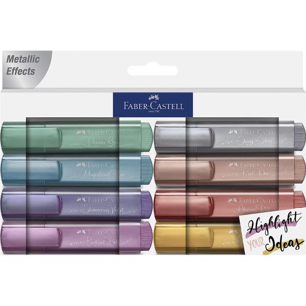 【並行輸入品】Faber-Castell メタリック蛍光ペンセット   グリッター蛍光マーカー8本詰...