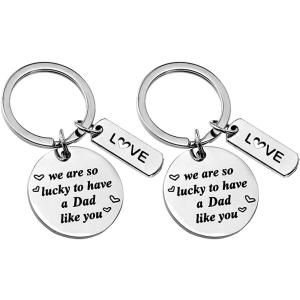 【並行輸入品】BESTOYARD Car Key Chain 2pcs Stainless Stee...
