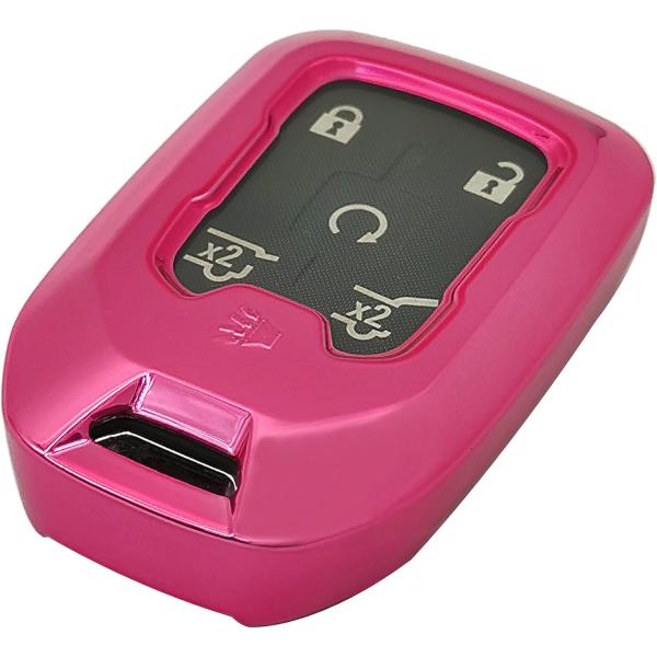 【並行輸入品】ピンクTPUキーカバーケース フォブホルダープロテクター 2019 2020 2021...