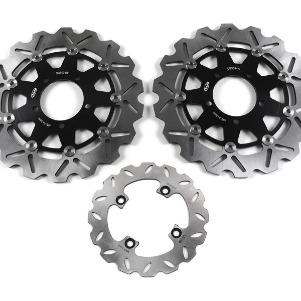 【並行輸入品】Arashi Front Rear Brake Disc Rotors for KAW...