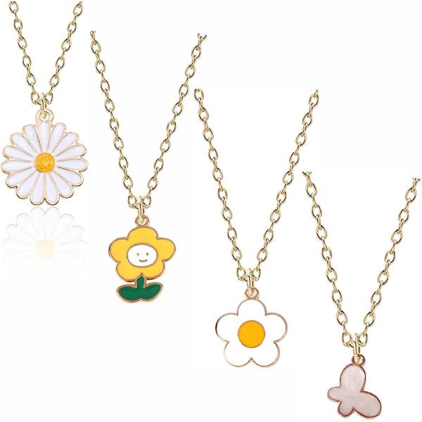 【並行輸入品】4 Pcs Dainty Daisy Smile Flower Butterfly P...