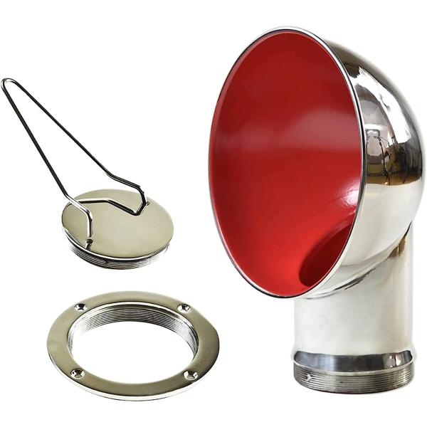 【並行輸入品】MARINE CITY 304グレード ステンレススチール ラウンド レッド カウルベ...