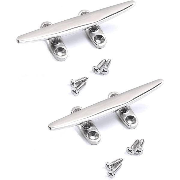 JING Boat Deck Cleats 316 Stainless Steel Flat Top...