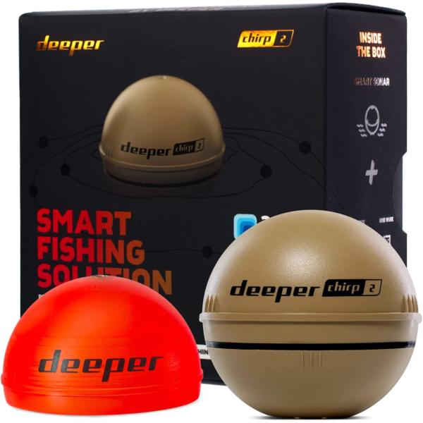 Deeper Chirp 2 Sonar 魚群探知機 - ポータブル魚群探知機 カヤック ボート 氷...