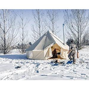 Elk Mountain Tents ユーコン アウトドア 大型 キャンバス 防水 ベルテント フレーム スクリーンウィンドウ ピークエアベント ストーブピップジャック 6人用｜dep-dreamfactory