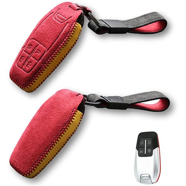 【並行輸入品】JanneChou Alcantara Leather Key Fob Case Co...