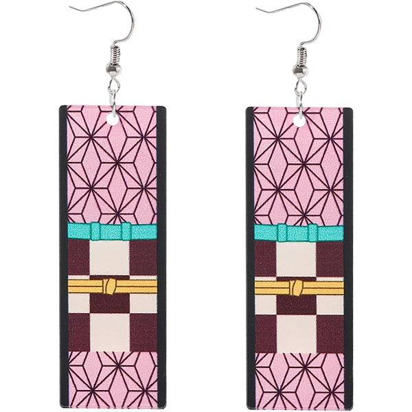 Anime Demon Slayer Earrings Tanjiro &amp;Hanafuda Earr...