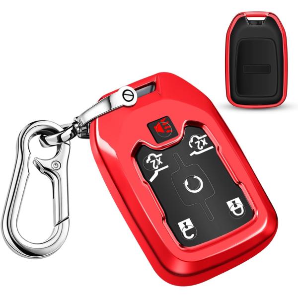【並行輸入品】QBUC for GMC Key Fob Cover TPU Protector Ca...