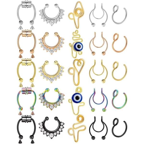 【並行輸入品】iF YOU 20G フェイクノーズリングセット レディース メンズ ガールズ ステン...