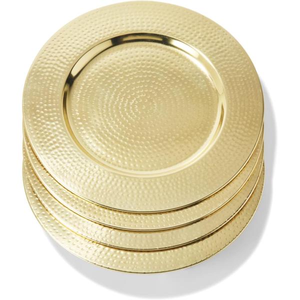ChargeIt by Jay Hammered Rim Charger Plate 13” Dec...