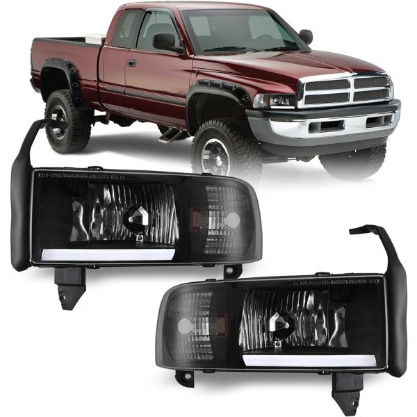 【並行輸入品】ROXX DRL ヘッドライトアセンブリ 94-01 Dodge Ram 1500/1...