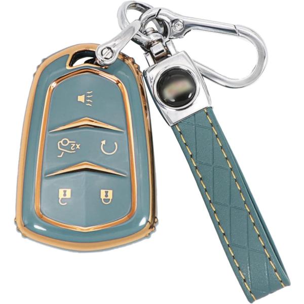 【並行輸入品】キャデラックキーフォブカバー  グレー  2*2*1inch　