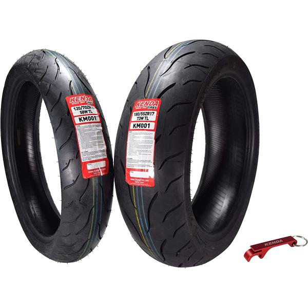 Kenda KM1 Sport Touring Motorcycle Tire Set 120/70...