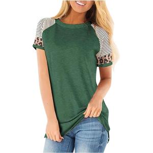 Clothes Womens Loose Blouse Short Sleeve Polyester...
