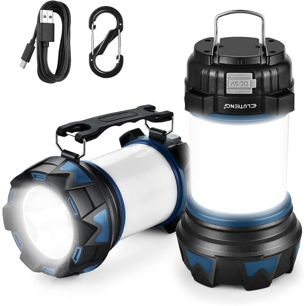 ELUTENG Camping Lantern 2 in 1 Rechargeable  1200L...