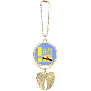 【並行輸入品】I Am from Brunei Art Deco Fashion Car Keych...