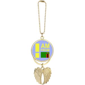 【並行輸入品】I Am from Zambia Art Deco Fashion Car Keych...