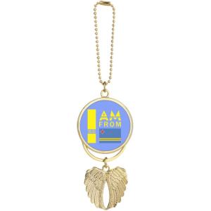 【並行輸入品】I Am from Aruba Art Deco Fashion Car Keycha...
