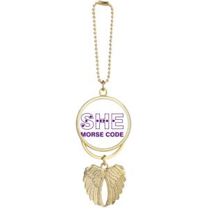 【並行輸入品】Morse Code She Dot-line Expression Car Keyc...