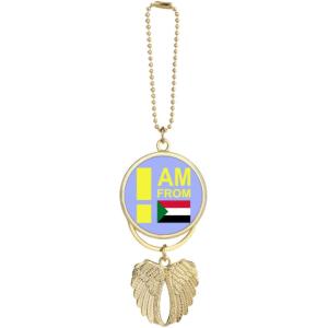 【並行輸入品】I Am from Sudan Art Deco Fashion Car Keycha...