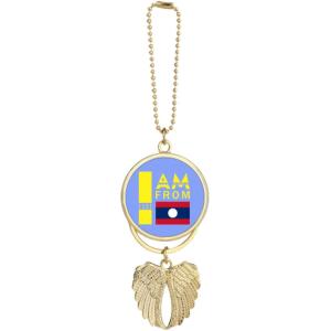 【並行輸入品】I Am from Laos Art Deco Fashion Car Keychai...