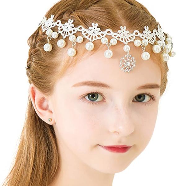 Campsis Princess Flower Lace Headpiece White Cryst...