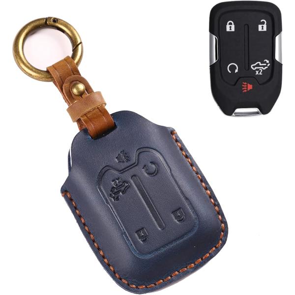 【並行輸入品】Amax ピュアレザー 100%ハンドメイドキーフォブカバー シボレー用 シルバラード...