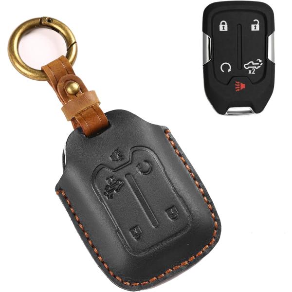 【並行輸入品】Amax ピュアレザー 100%手作り キーフォブカバー シボレー シルバラードとシエ...