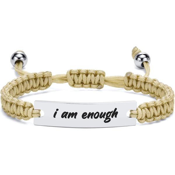 【並行輸入品】VNOX i am enough Bracelets for Women - Moti...